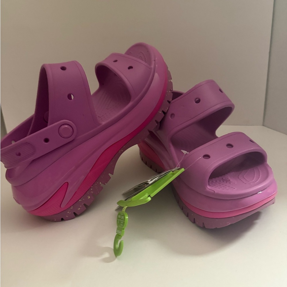 CROCS Mega Crush Purple Platform Sandals Women’s 9
